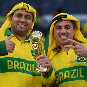 Navijači na utakmici Hrvatska - Brazil