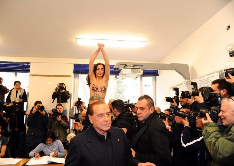 Femen ga nije izbacio iz takta: Berlusconi relativni pobjednik, ali ne može formirati vladu